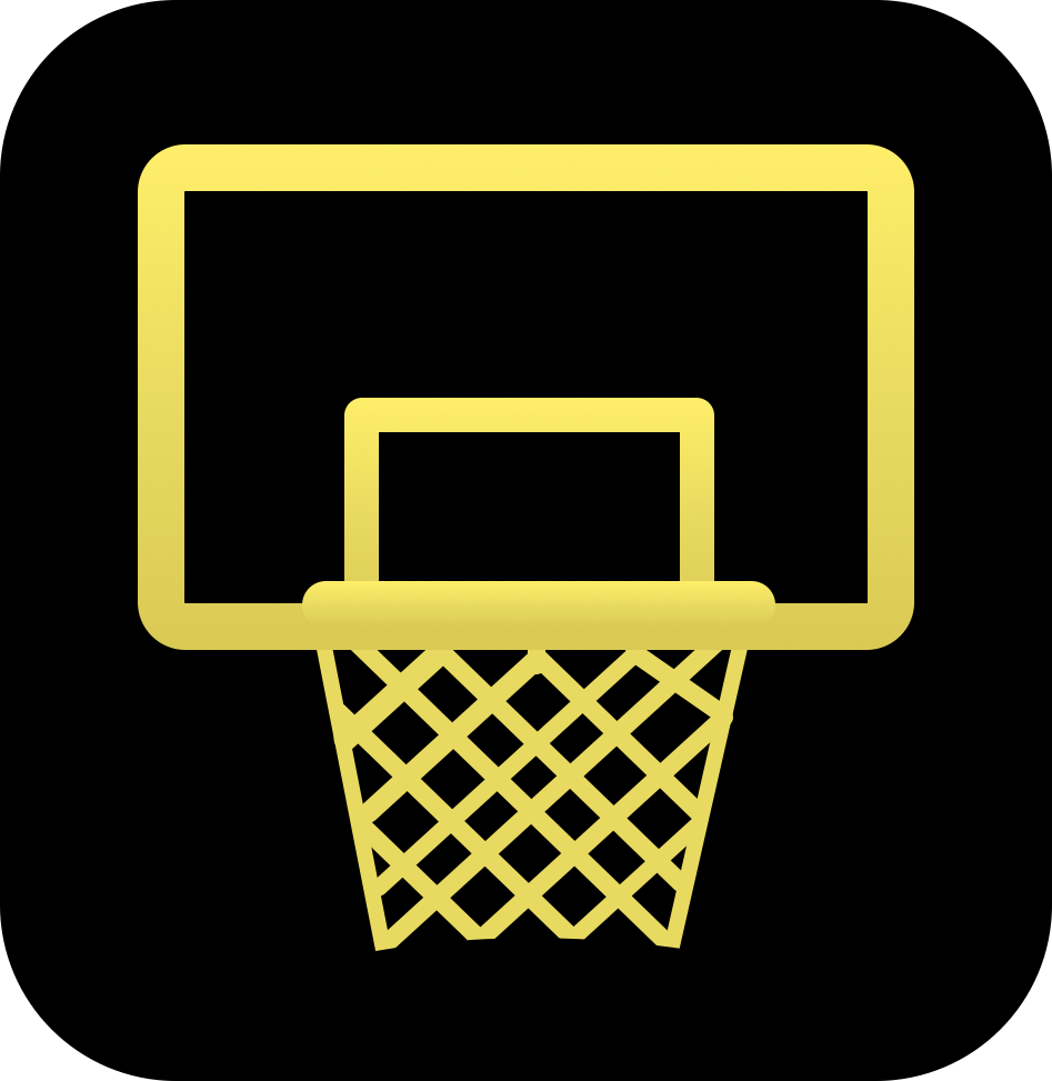 goldener Basketball korb